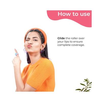 Pilgrim Squalane Strawberry LIP SERUM with Roll-On for Visibly Plump & Supple Lips 6 ml - Lip Balms