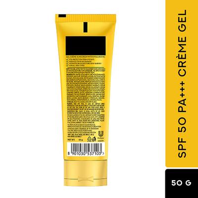 Pond's Sun Miracle SPF 50 PA+++ Creme Gel Sunscreen - Protect and Hydrate, with Hyaluronic Acid 50 gm - Face Sunscreen