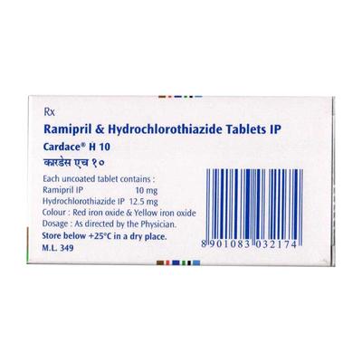 CARDACE H 10 Tablet 15's - Hypertension-ACE