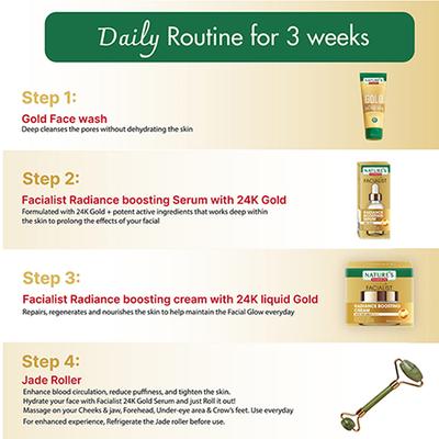 Natures Essence Shaadi Wala Glow Kit - 3 Weeks Ritual for Radiant Glowing Skin, 126gm + 30ml 1's - Facial Kits