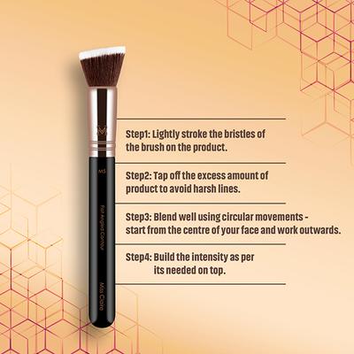 Miss Claire M5 - Flat Angled Contour Brush (Rose Gold) 1's - Face Brush