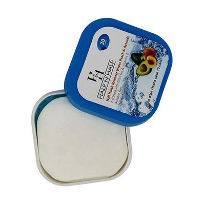 Half N Half Nail Polish Remover Wipes, Peach & Avocado Enriched with Olive Oil & Vitamin E 30 Pcs 1's - Nail Polish Remover