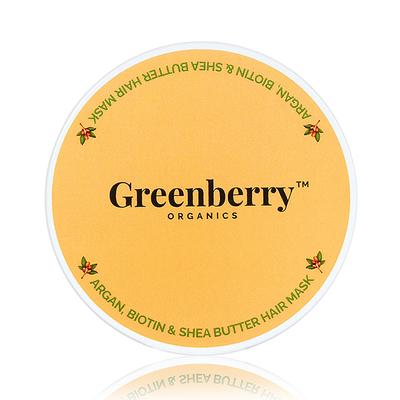 Greenberry Organics Argan, Biotin & Shea Butter Hair Mask 200 gm - Hair Treatment