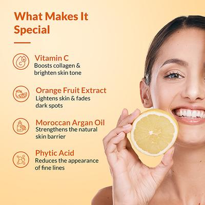 Fixderma Vitamin C Face Cleanser Dull Skin, for Women & Men, Evens Skin Tone Face Wash (75 g) - Face Wash & Cleansers