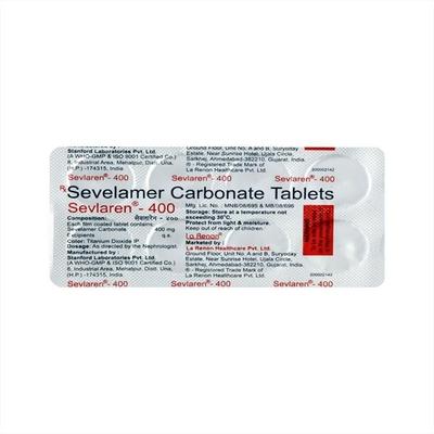 Sevlaren 400mg Tablet 10'S - Poisoning/Overdose-Ant