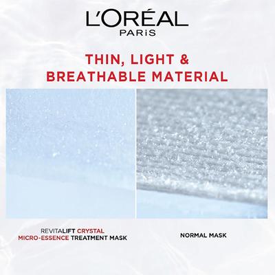 Loreal Paris Innovation Revitalift Crystal Micro-Essence Treatment Mask For Crystal Clear Skin 25gm - Sheet Masks