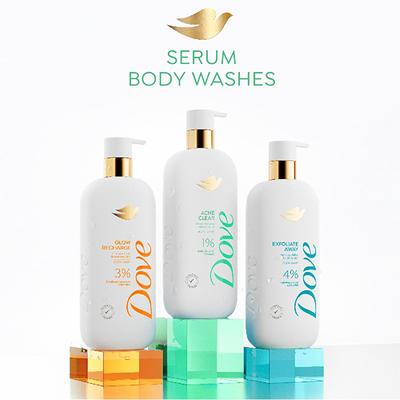 Dove 1% Salicylic Acid Formula Acne Clear Serum Body Wash, 300 ml - Shower Gels & Body Wash