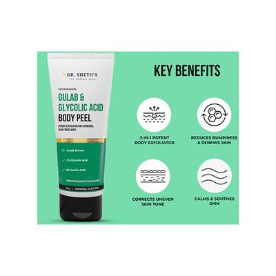 Dr. Sheth's Gulab & Glycolic Acid Body Peel 100 gm - Hand Creams