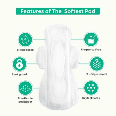 LAIQA Double Extra Large Plus (350mm) Heavy Flow Night Sanitary Pads For Women with Wider Back (120mm) XXL Pads + 2 Pantyliners 9's - Others