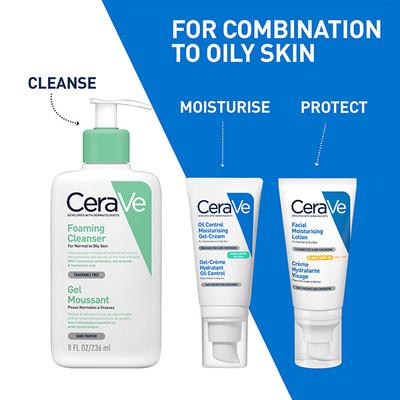 CeraVe Oil Control Gel-Cream Lightweight Moisturizer for Oily & Combination Skin with Shine Control 52 ml - Face Oils
