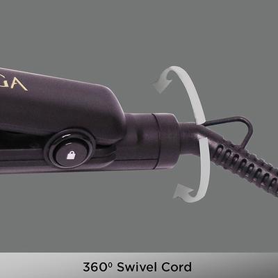 Vega Keratin Glow Hair Straightener Temperature Control and Ceramic Coated Plates (VHSH-20), Black 1's - Straighteners