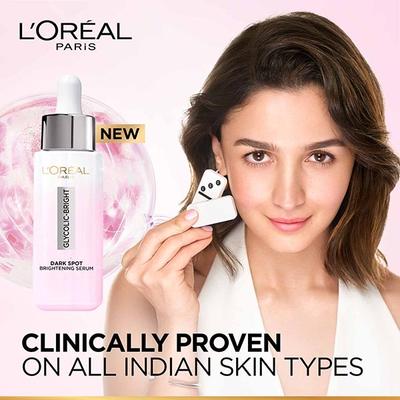 L'Oreal Paris Glycolic Bright Dark Spot Instant Glowing Serum 8% Glycolic Acid 15 ml - Under Eye Creams & Serums