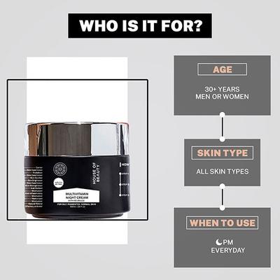 House of Beauty Multivitamin Nourish Night Cream with Revinage For Pigmented Ageing Skin 100ml - Night Cream