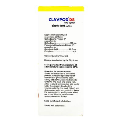 Clavpod DS Dry Syrup 30ml - Bacterial Infections-Cep