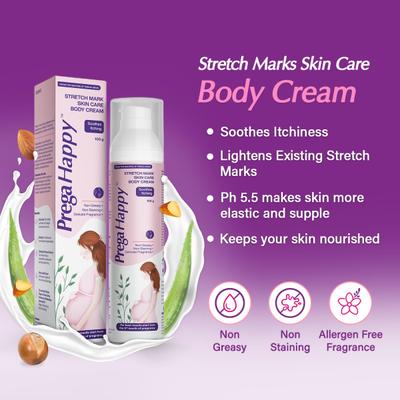 Prega Happy Stretch Mark Skin Care Body Cream 100 g - Stretch Mark Cream