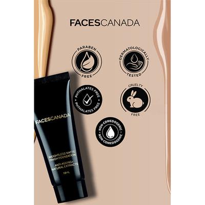 Faces Canada Weightless Matte Finish Foundation Natural 02 18ml - Foundation