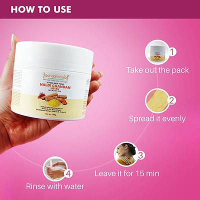Aryanveda Haldi Chandan Ubtan Face & Body Pack 200 gm - Face Packs