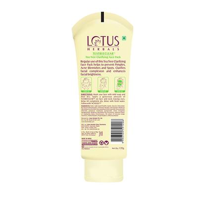 Lotus Herbals Teatree Clear Clarifying Face Pack 120 gm - Face Packs