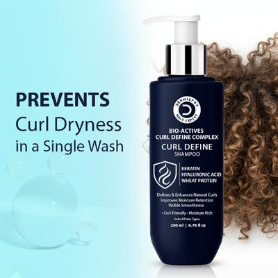 Dermistry Curl Defining With Keratin Hyaluronic Acid Wheat Protein Shampoo 200 ml - Shampoos