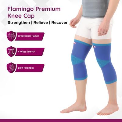 Flamingo Premium Knee Cap - Blue (OC 2127) (M) 1's - Knee/Leg Supports