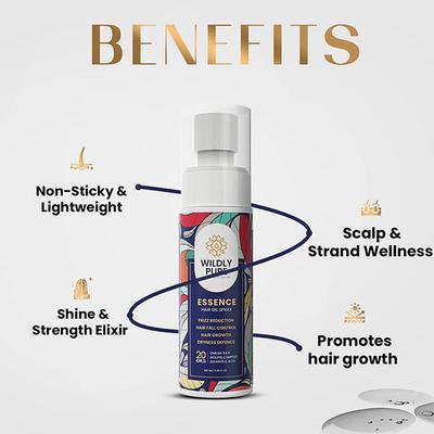 Wildly Pure Essence Hair Oil Spray with Bio Elixir Blend & Olive Tree Fusion 100 ml - Hair Oils