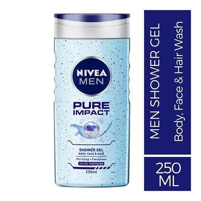Nivea Men Pure Impact Purifying + Minerals Shower Gel 250ml - Shower Gels & Body Wash