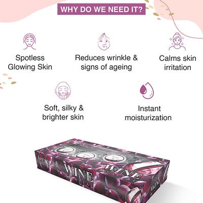 Aryanveda Spa Facial Kit - Wine 210 gm - Facial Kits