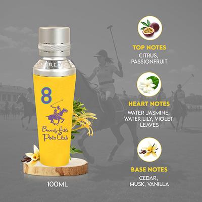 Beverly Hills Polo Club Pour Femme No.8 Eau De Parfum For Women 50 ml - Women Perfumes (Edt/Edp)