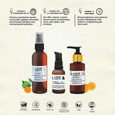 Love Earth Vitamin C Kit With Vitamin C & E 1's - Lotions & Creams