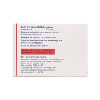 Lacopsy 200mg Tablet 10'S - Epilepsy/Convulsion-Ant