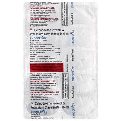 ENDOCEF CV Tablet 10's - Bacterial Infections-Cep