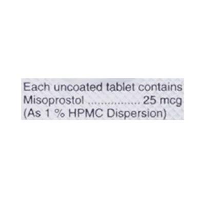 Misoprost 25Mcg Tablet 4'S - Ulcer/Reflux/Flatulence-Aaa