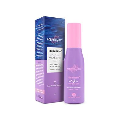Aqualogica Illuminate + Oil-Free Moisturizer With Wild Berries And Alpha Arbutin 100 gm - Face Moisturizers