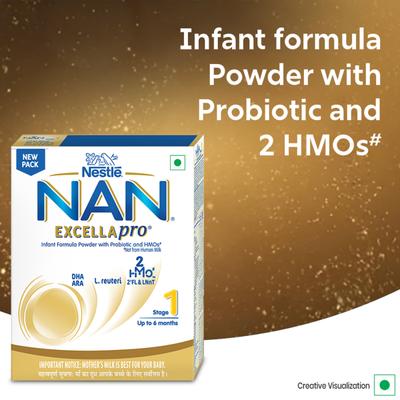 Nestle Nan Excella Pro 1 (Upto 6 Months) Powder 400 gm (Refill Pack) - Baby And Infant Supplements