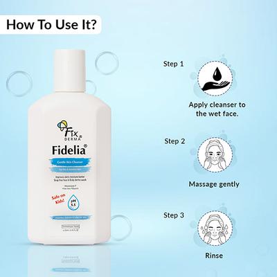 Fixderma Fidelia Gentle Skin Cleanser Face Wash for Unisex 250 ml - Face Wash & Cleansers