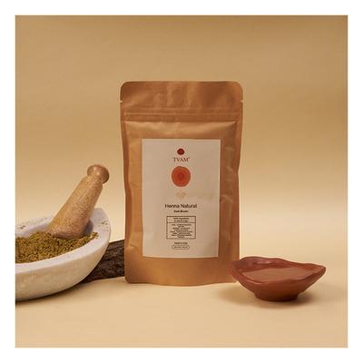 Tvam Henna Natural Powder - Dark Brown 100 gm - Powder