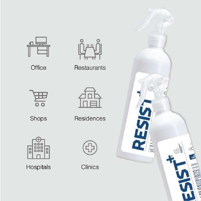 RESIST+ Surface Disinfectant Spray Ethanol-Propanol (Pack of 4 X 500 ml) - Others