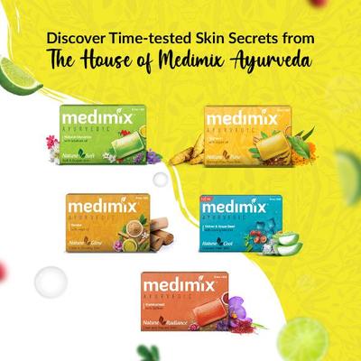 Medimix Ayruvedic Lime With Moringa Soap (Pack Of 4 x 125 g) + 125 g Free - Personal Care (Ayush)