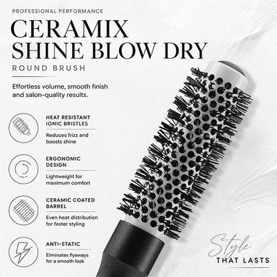 Vega Professional Ceramix Shine Blow Dry Round Hair Brush 25Mm (Vpphb-01) - Hair Brushes