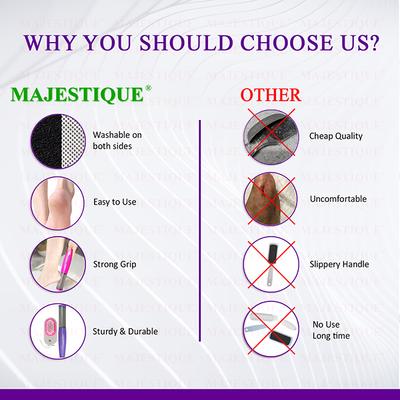 Majestique Foot Scraper And Pumice Stone Pedicure Set, Lightweight And Easy To Use - Multicolor 2's - Manicure & Pedicure Kits