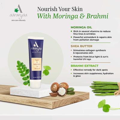 Aaranyaa Hand & Body Lotion Moringa Oil 140 ml - Lotions & Creams
