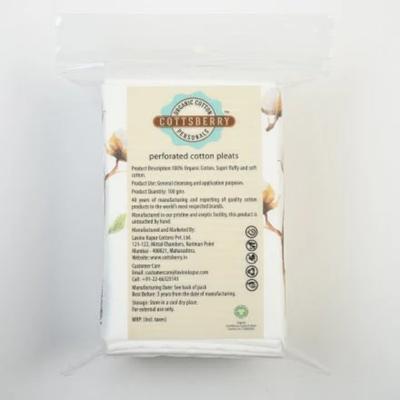 Cottsberry Organic Cotton Perforated Pleats 100 g - Cotton Buds & Balls