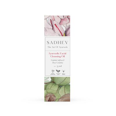 Sadhev Ayurvedic Facial Cleansing Oil With Triphala, Safron, and Rosa Centifolia 75 ml - Make Up Removers