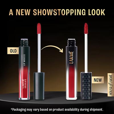 Lakme Absolute Sheer Lip Mousse 101 Scarlet Siren 4.6 gm - Lipsticks