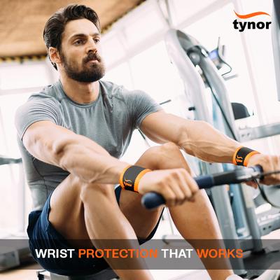 Tynor Wrist Support (Neoprene) (UN) - Black & Orange - Knee/Ankle/Leg/Foot Supports