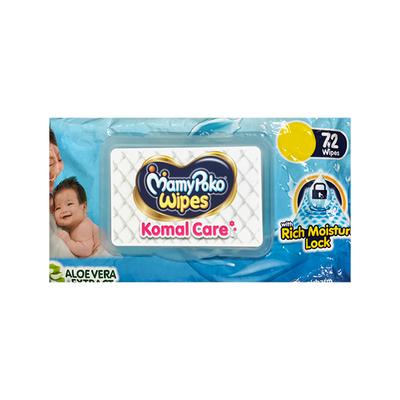 Mamypoko Wipes Komal Care Aloe Vera Extract Wipes 72's - Diapers & Wipes