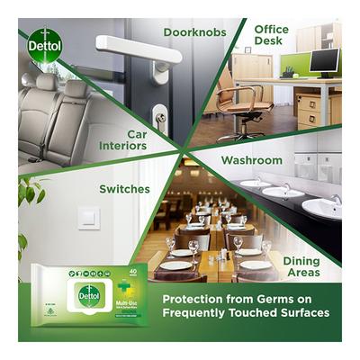 Dettol Multi-Use Skin & Surface Wipes - Original 40's - Facial Wipes & Tissues