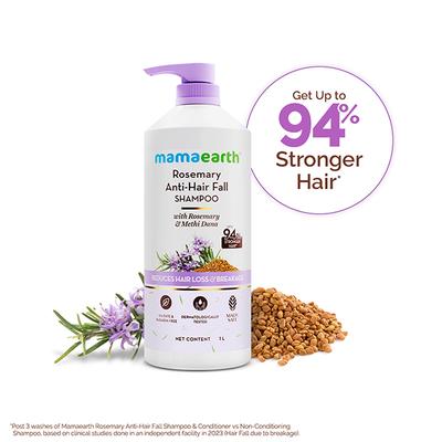 Mamaearth Rosemary Anti-Hair Fall Shampoo with Rosemary & Methi Dana 1000 ml - Shampoos
