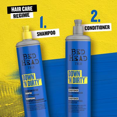 TIGI Bed Head Down N Dirty Clarifying Detox Shampoo for Revitalized Hair 600 ml - Shampoos