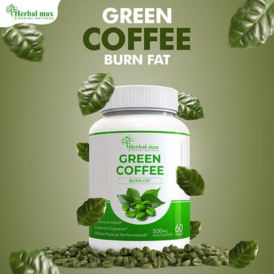 Herbal Max Green Coffee Burn Fat Dietary Supplement 500 mg Capsule 60's - Weight Loss